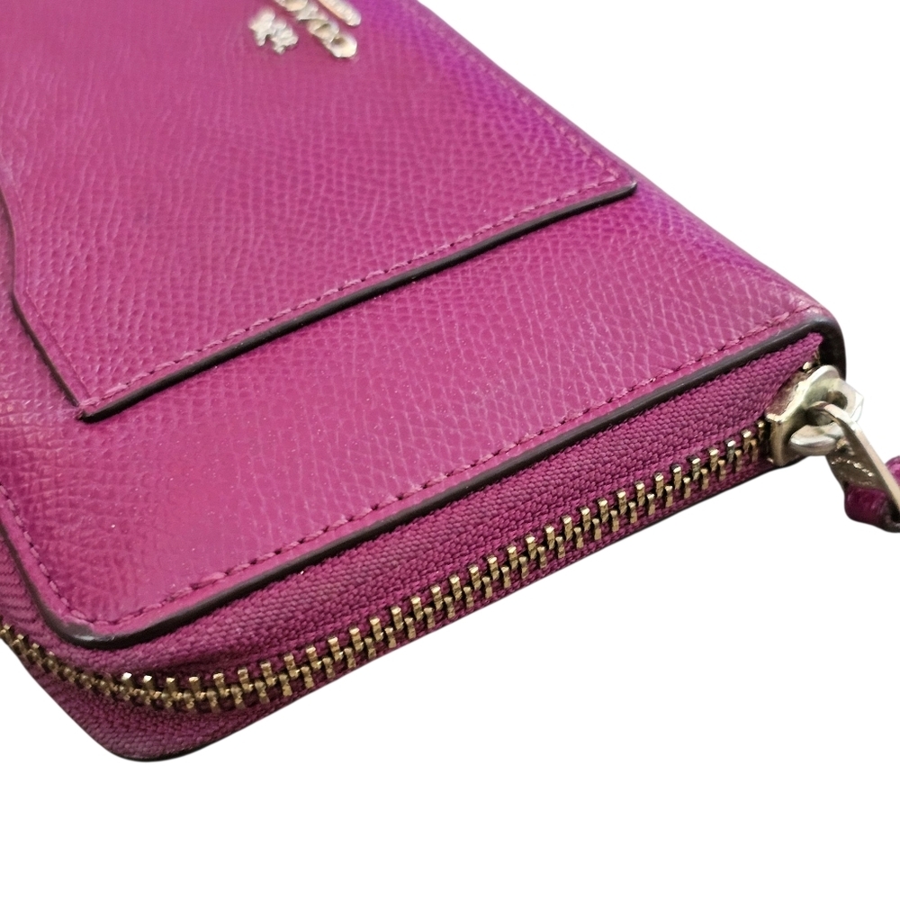 Coach Accordion Zip Around Crossgrain Leather Wallet - Picture 6 of 13